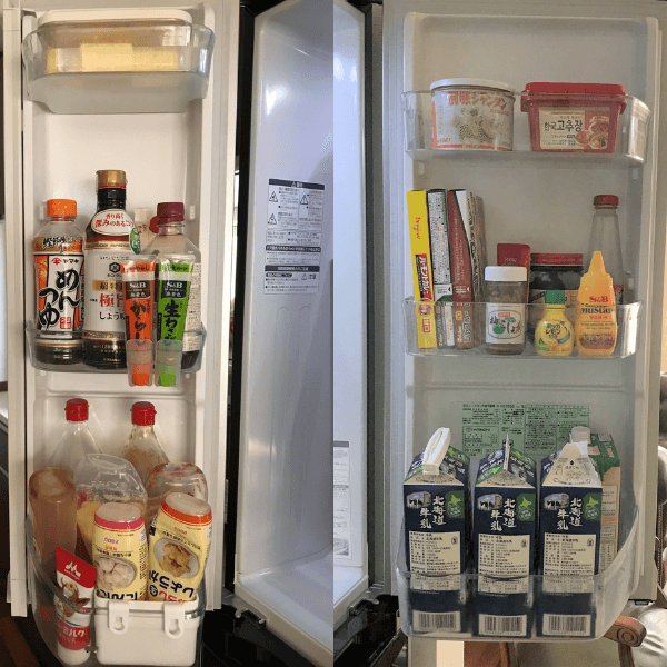 冷蔵庫ドア収納画像